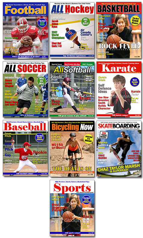 Sports magazine cover templates