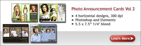 Photo Annoucement Cards Photoshop Vol 2