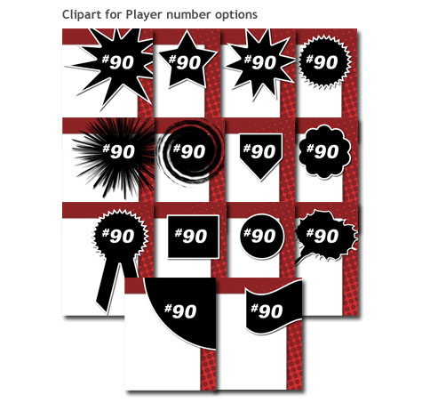 Clip art for sports cards