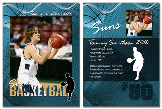 Basketball Cutout Trading Cards Photoshop & Elements