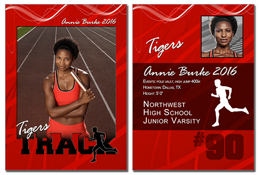Track Cutout Sports Trading Card Photoshop & Elements