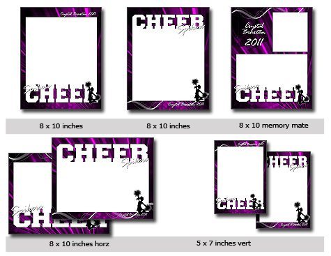 Cheer Cutout Template Photoshop & Elements