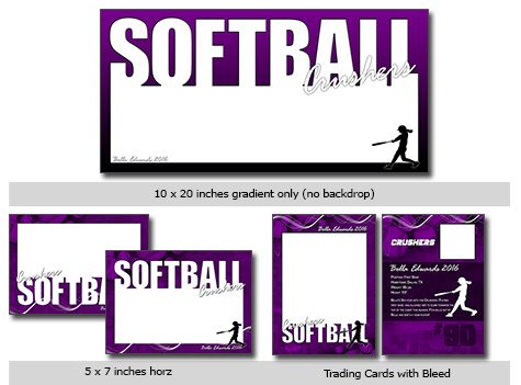 Sports Softball Vol 10 Photoshop and Elements Templates